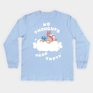 No Thoughts Head Empty Kids Long Sleeve T-Shirt